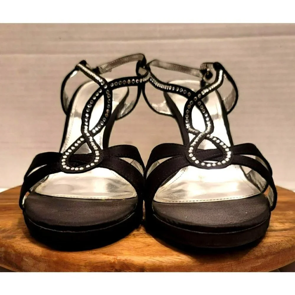 Formal Heels Apt. 9 Black with Rhinestones - Size 10